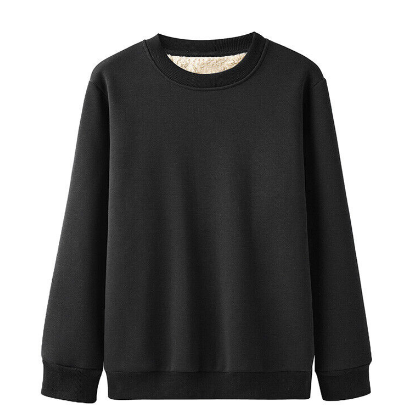 Men Fleece Lined Sweatshirt Jumper Sweater Pullover Long Sleeve Thermal Warm Top