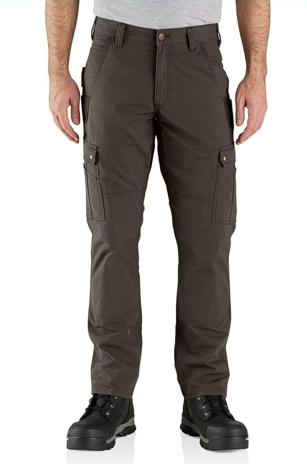Picture 1 of 17 Men's CARHARTT 38x30 RIPSTOP CARGO PANTS RELAXED FIT B342 DARK COFFEE / BROWN