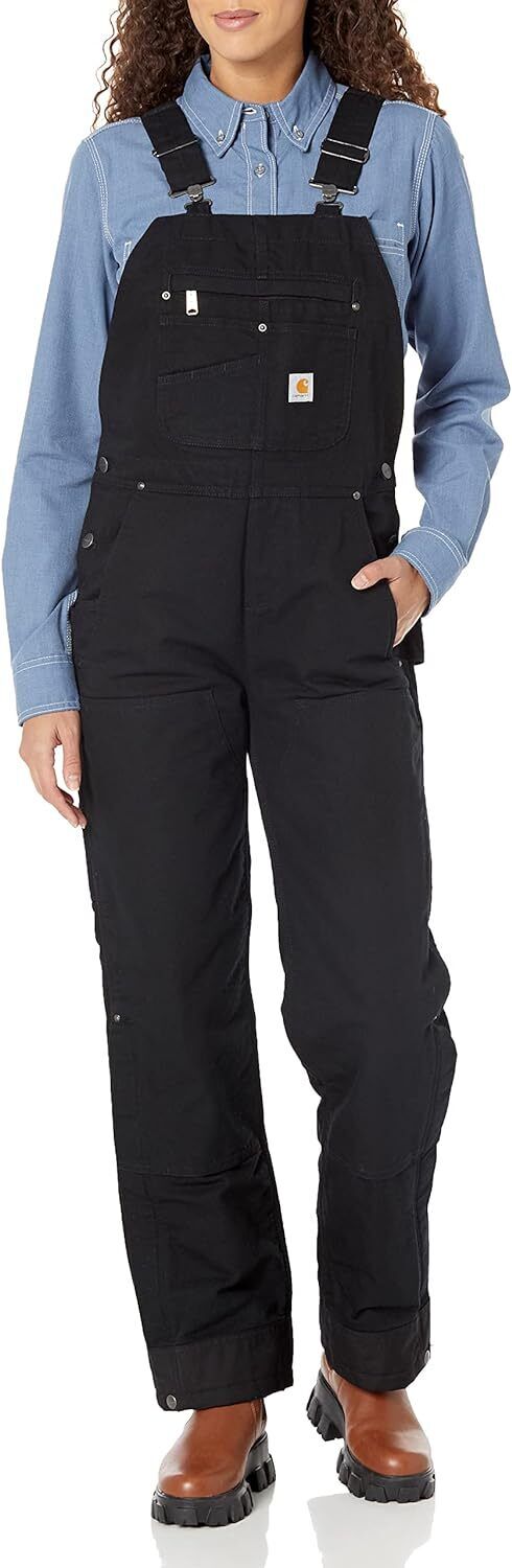 Carhartt womens Relaxed Fit Washed Duck Insulated Bib Overall