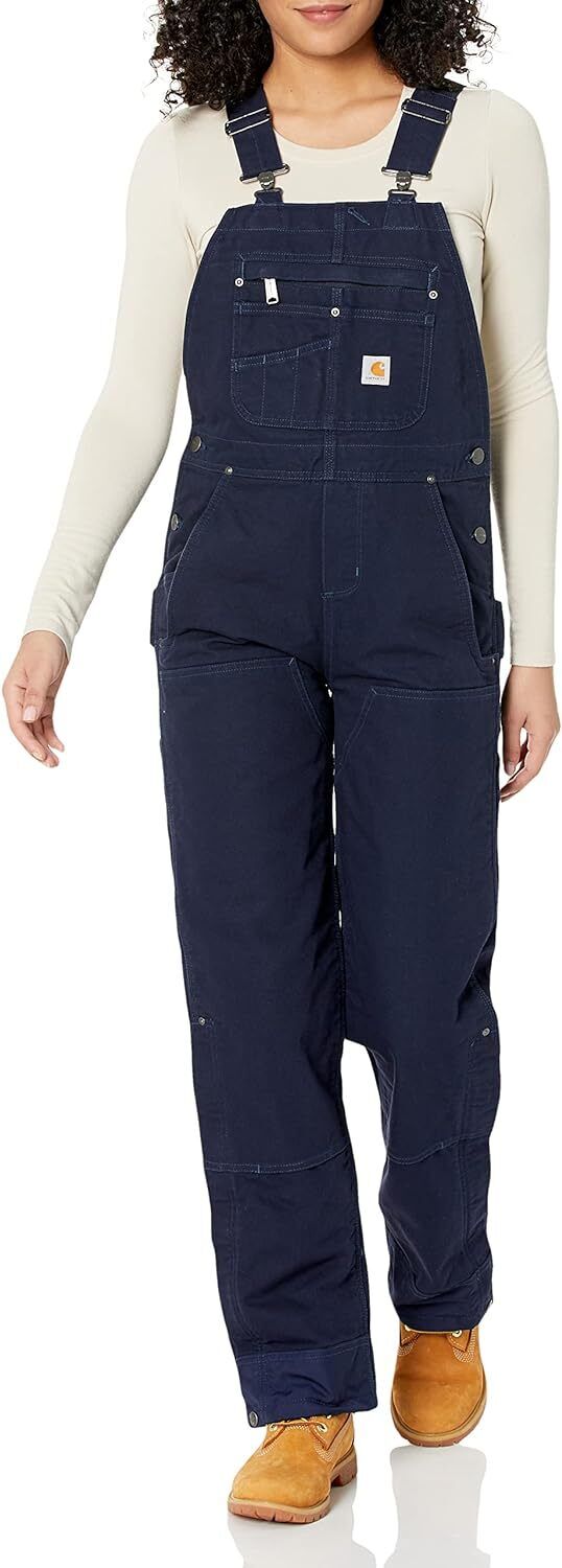 Carhartt womens Relaxed Fit Washed Duck Insulated Bib Overall