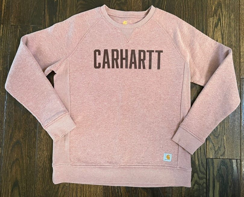 Carhartt Womens Midweight Relaxed Fit Spell out Crew Neck Sweat Shirt