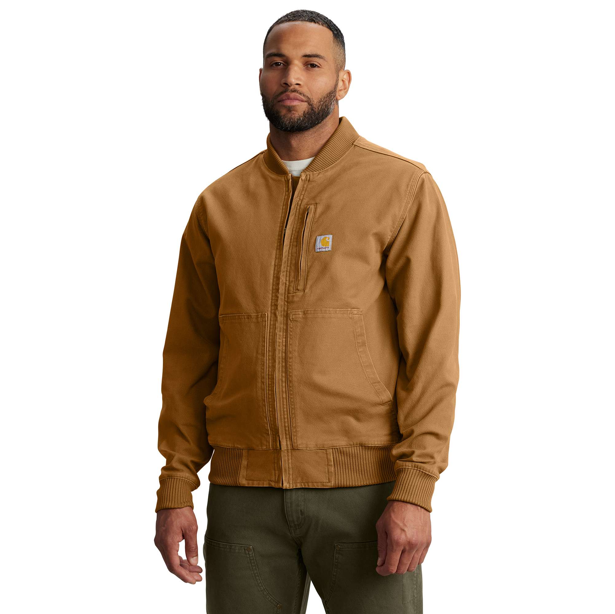 12437-rugged-flex-duck-relaxed-fit-bomber-jacket-1.jpg Rugged Flex® Duck Relaxed Fit Bomber Jacket