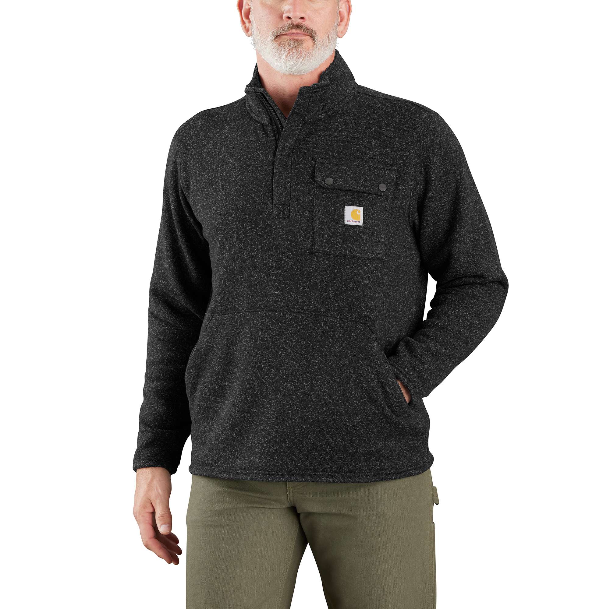 Relaxed Fit Midweight Quarter-Zip Pocket Sweater Fleece