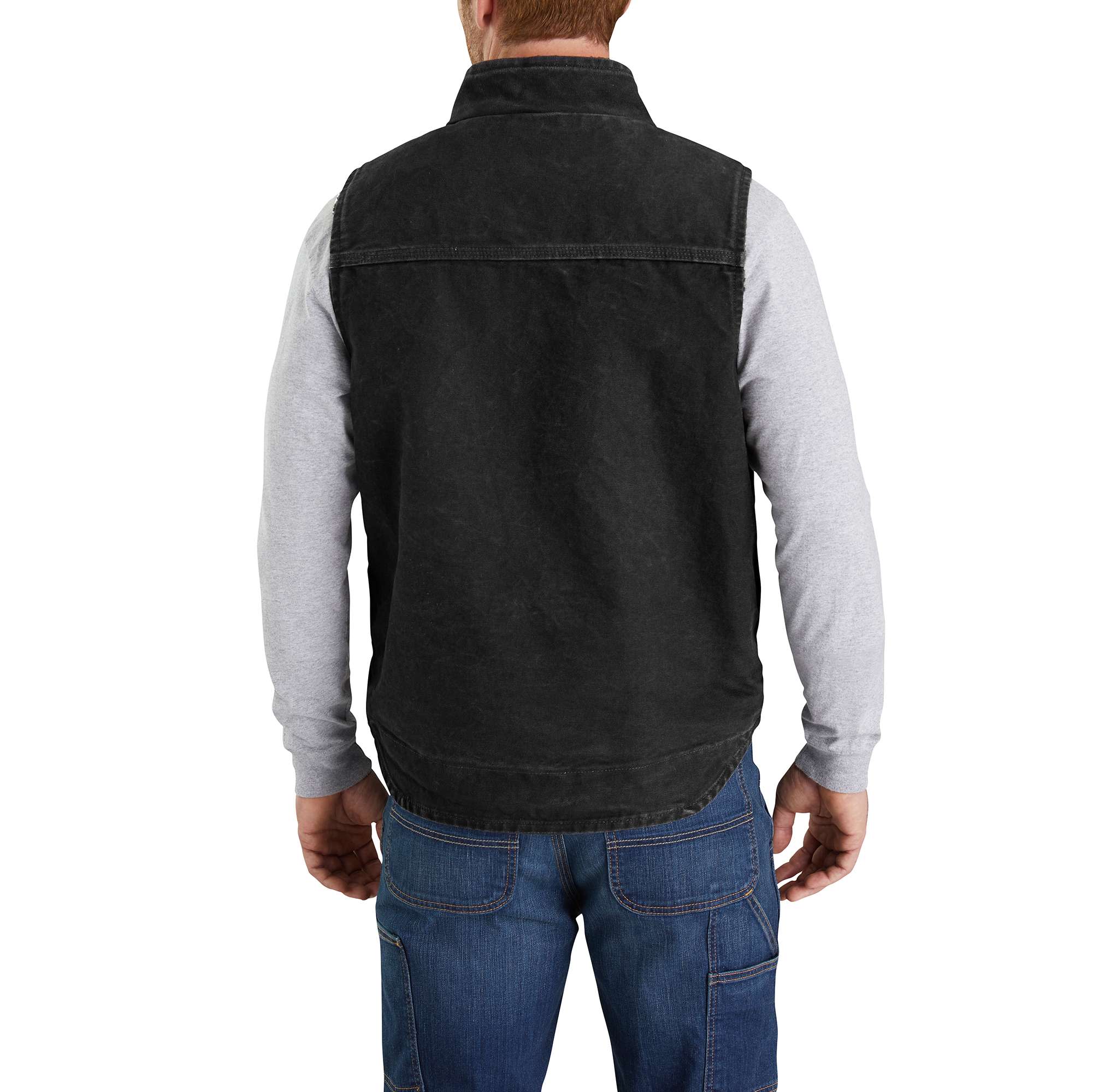 Sandstone Sherpa-Lined Mock-Neck Vest
