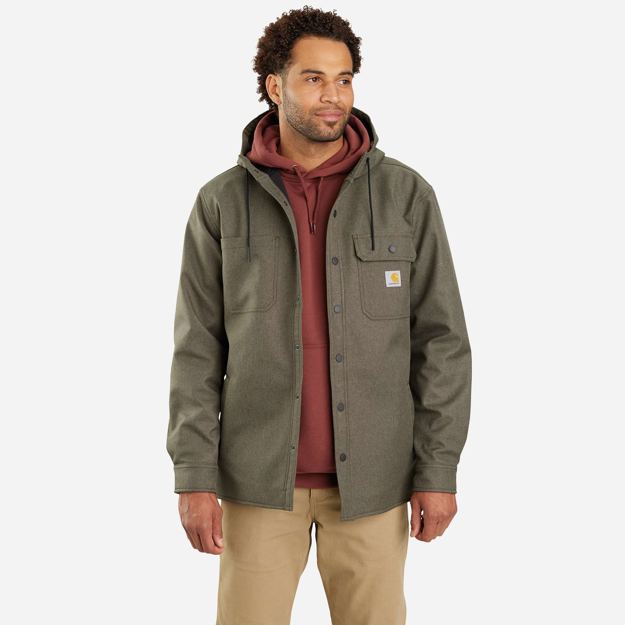 Rain Defender® Relaxed Fit Heavyweight Hooded Shirt Jac
