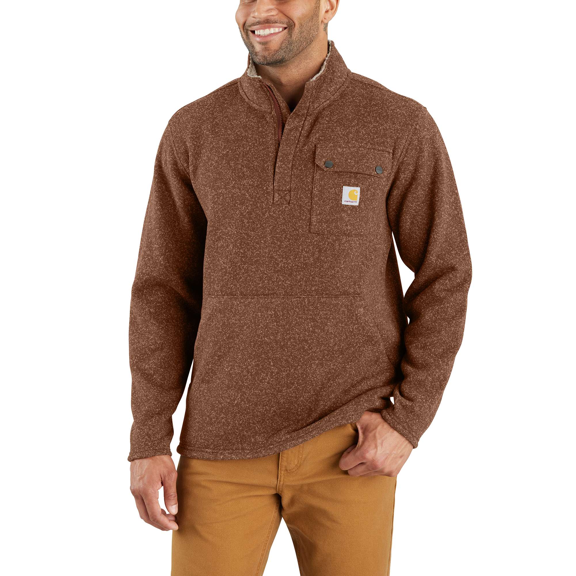 14344-relaxed-fit-midweight-quarter-zip-pocket-sweater-fleece-1.jpg Relaxed Fit Midweight Quarter-Zip Pocket Sweater Fleece
