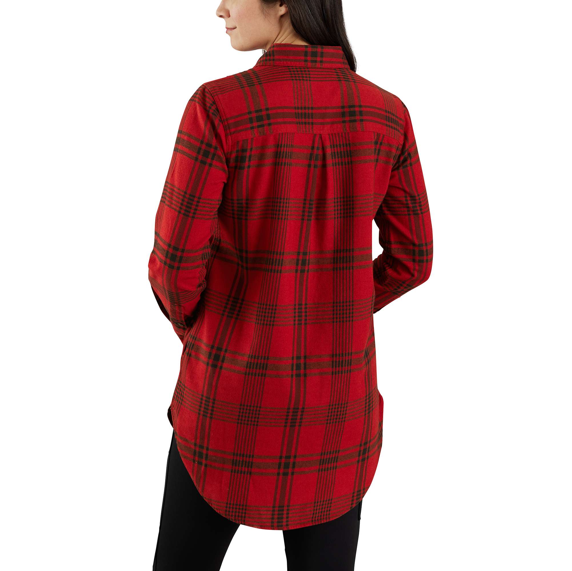 Rugged Flex® Relaxed Fit Midweight Flannel Long-Sleeve Plaid Tunic