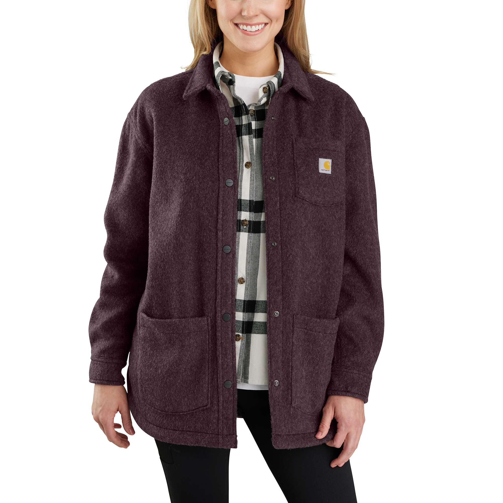 Loose Fit Fleece Shirt Jac