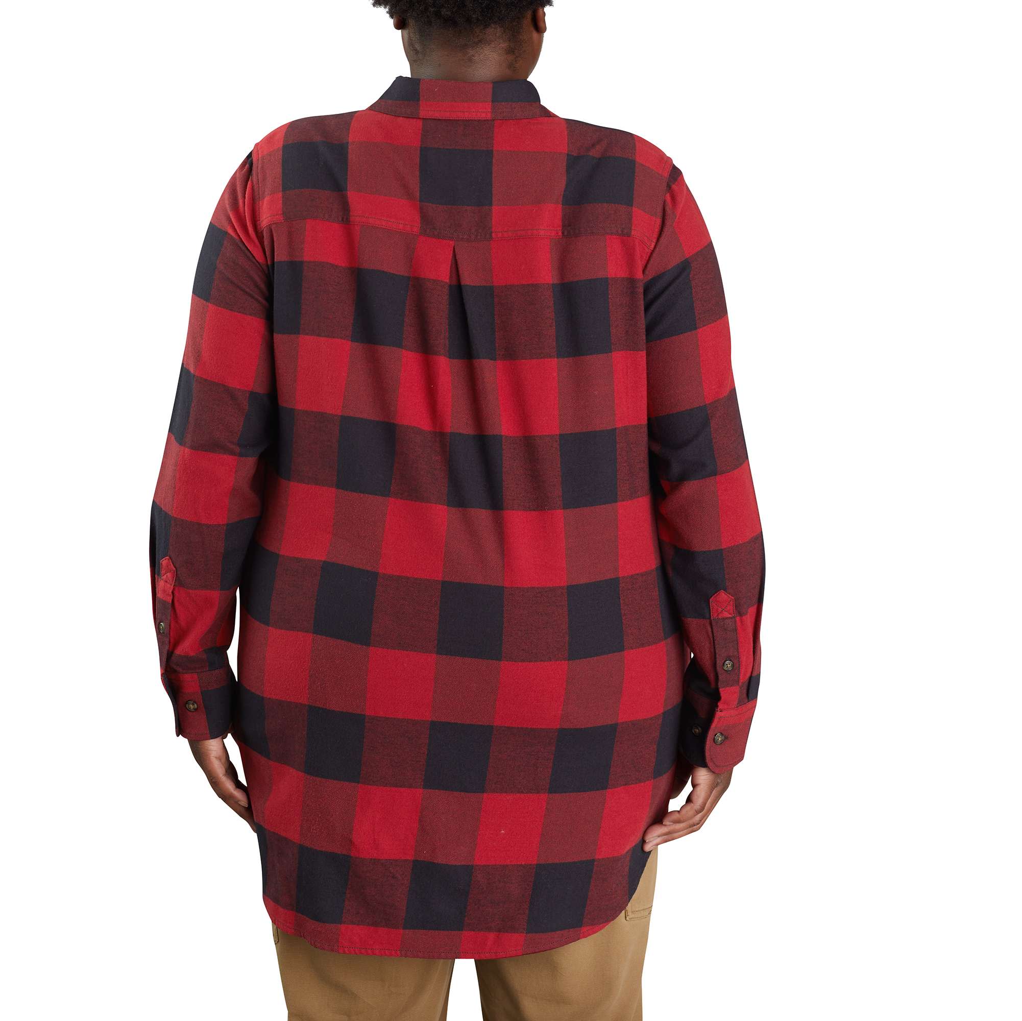 Rugged Flex® Relaxed Fit Midweight Flannel Long-Sleeve Plaid Tunic