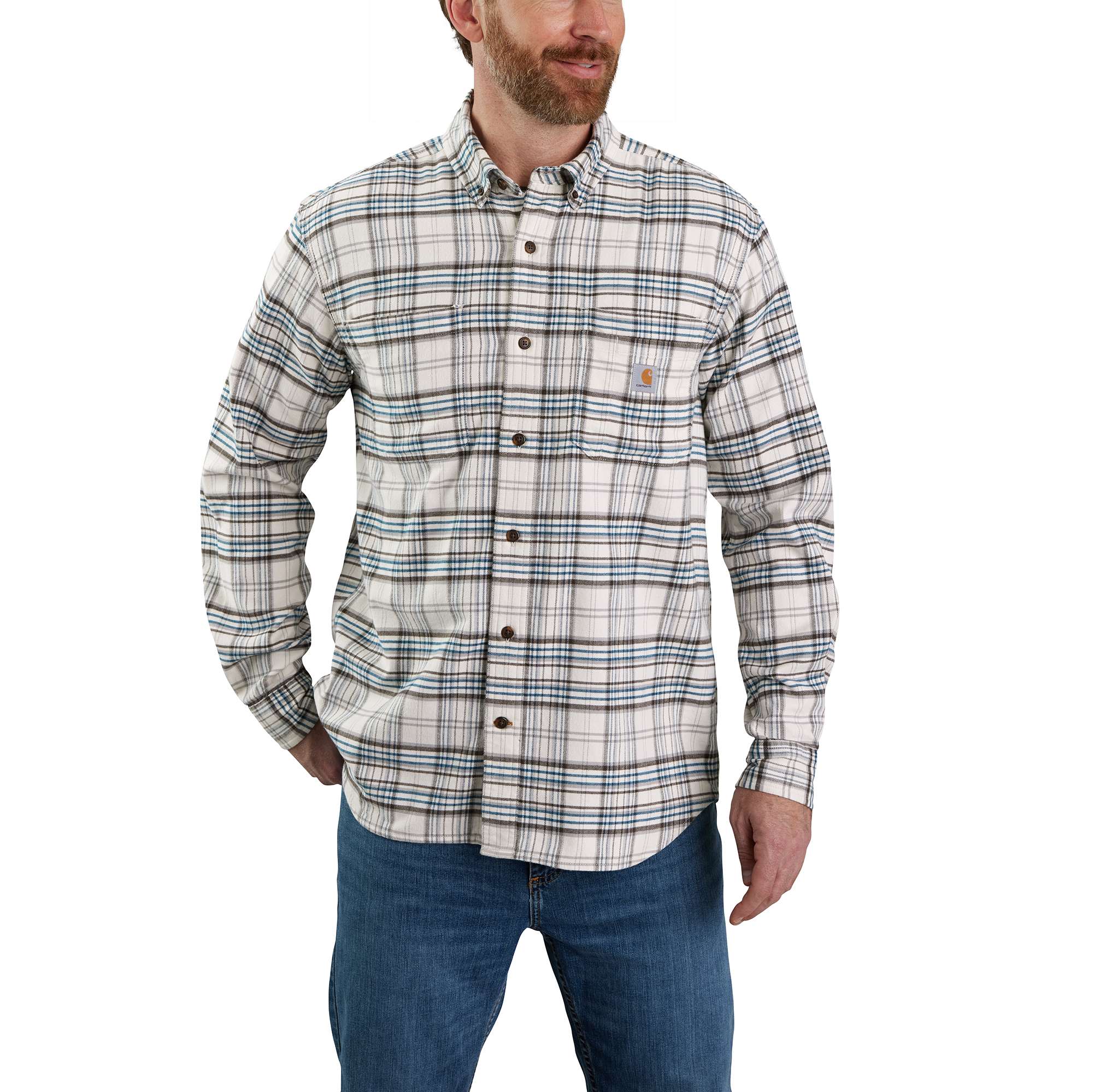 16970-rugged-flex-relaxed-fit-midweight-flannel-long-sleeve-plaid-shirt-1.jpg Rugged Flex® Relaxed Fit Midweight Flannel Long-Sleeve Plaid Shirt