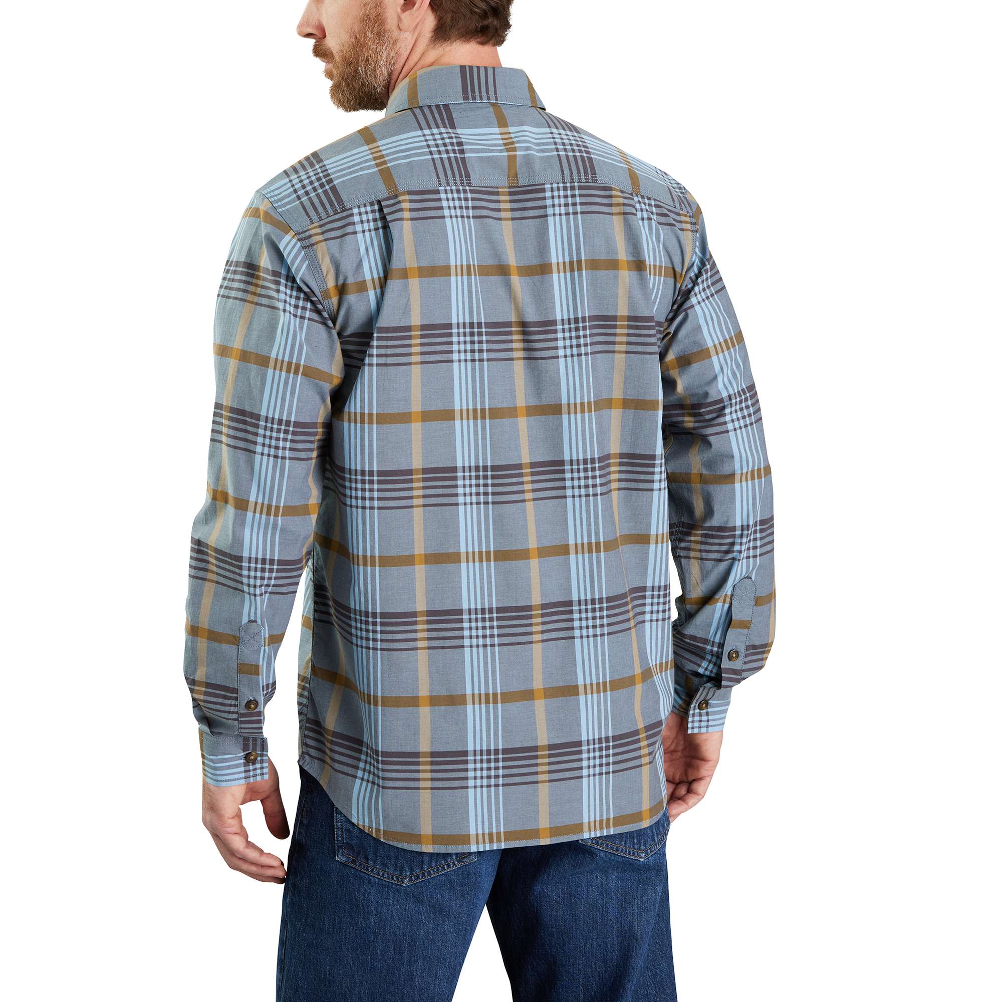 Rugged Flex® Relaxed Fit Lightweight Long-Sleeve Plaid Shirt