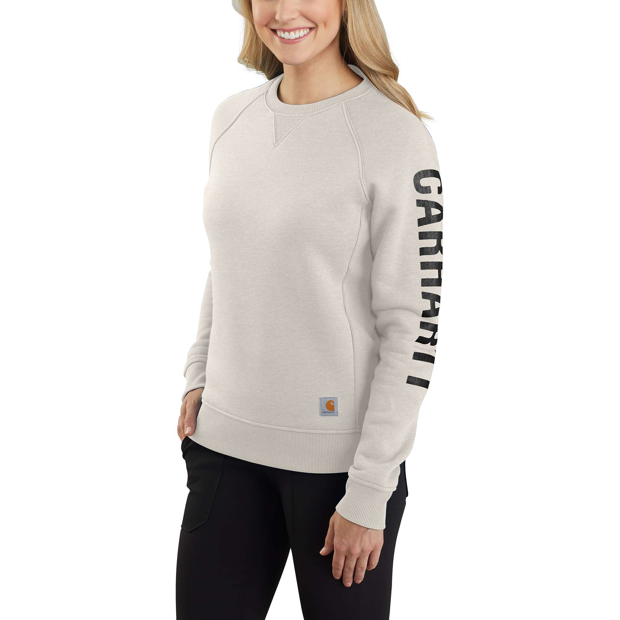 18190-women-s-relaxed-fit-midweight-crewneck-block-logo-sleeve-graphic-sweatshirt-1.jpg Women's Relaxed Fit Midweight Crewneck Block Logo Sleeve Graphic Sweatshirt