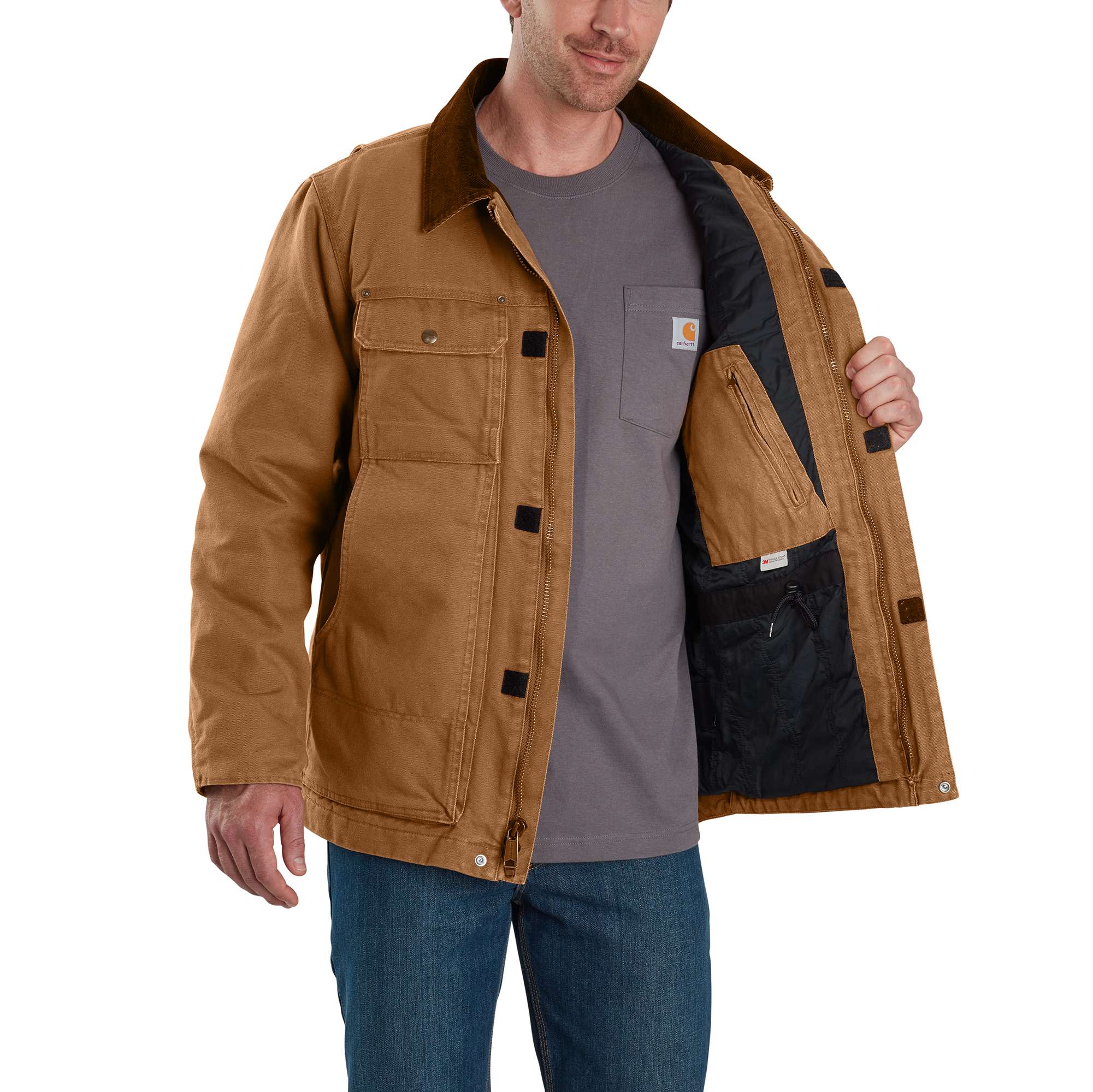 19505-full-swing-relaxed-fit-washed-duck-insulated-traditional-coat-3-warmest-rating-3.jpg Full Swing® Relaxed Fit Washed Duck Insulated Traditional Coat - 3 Warmest Rating