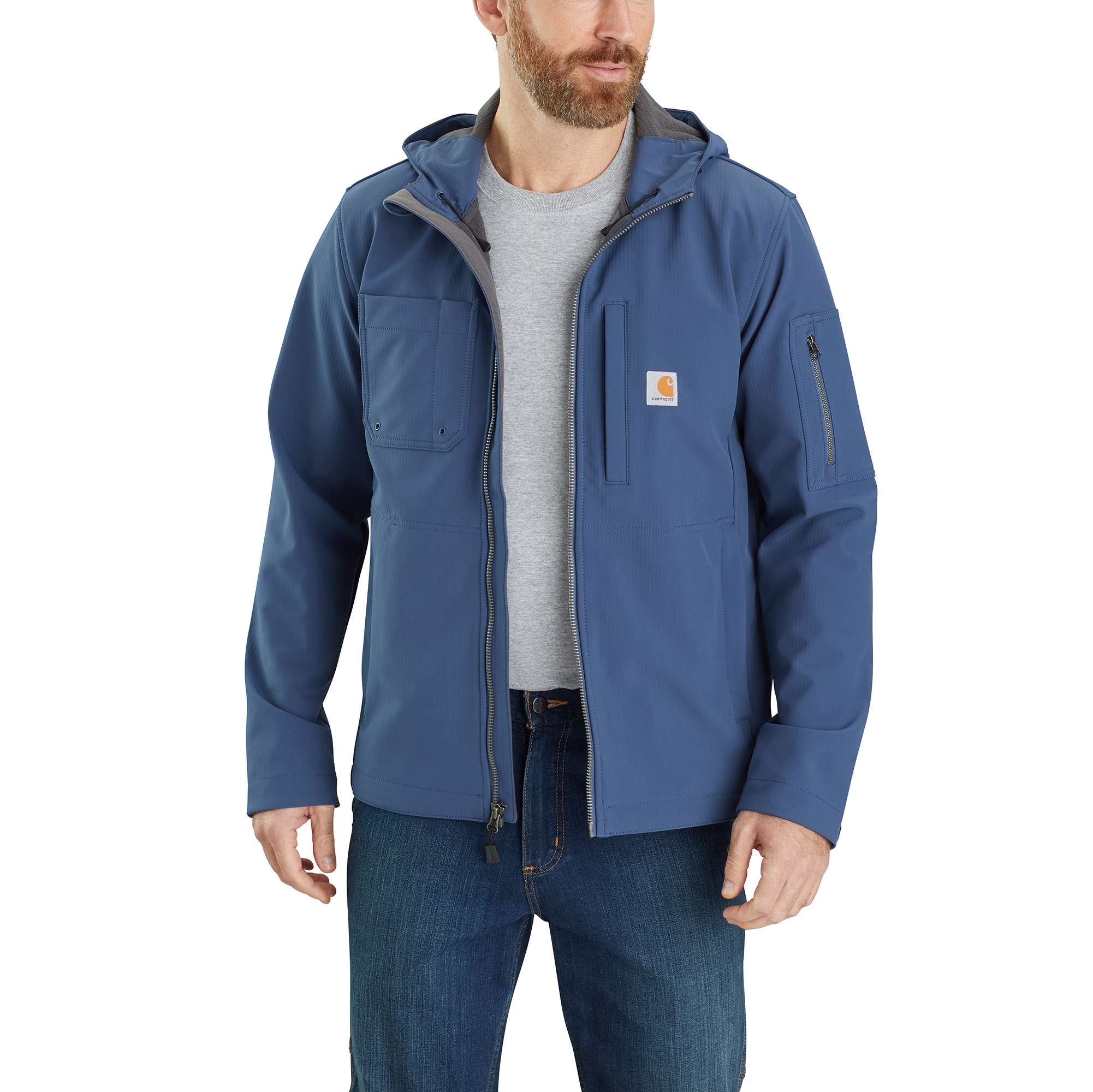 Rain Defender® Relaxed Fit Midweight Softshell Hooded Jacket