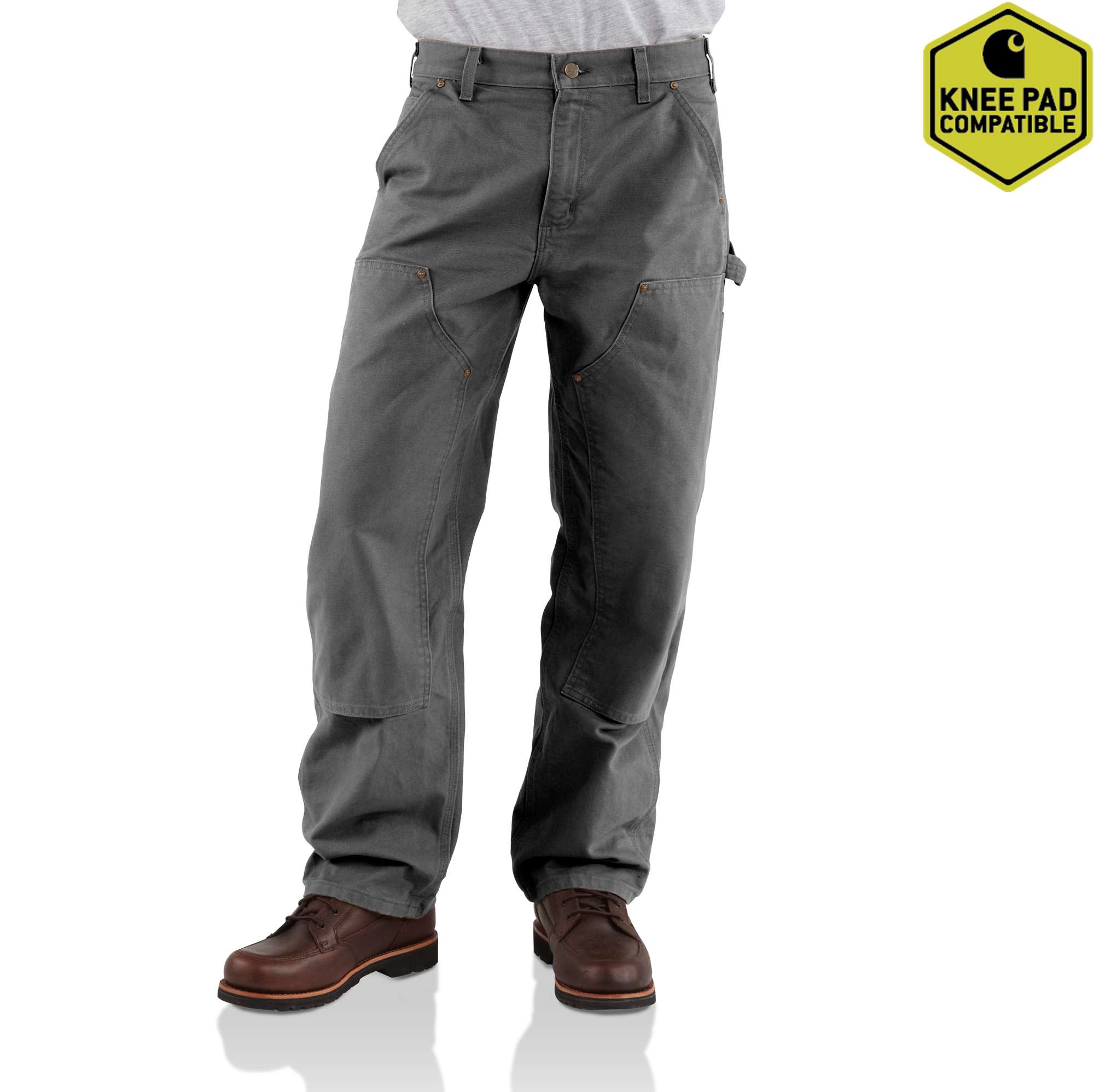 Loose Straight Washed Duck Double-Front Dungaree