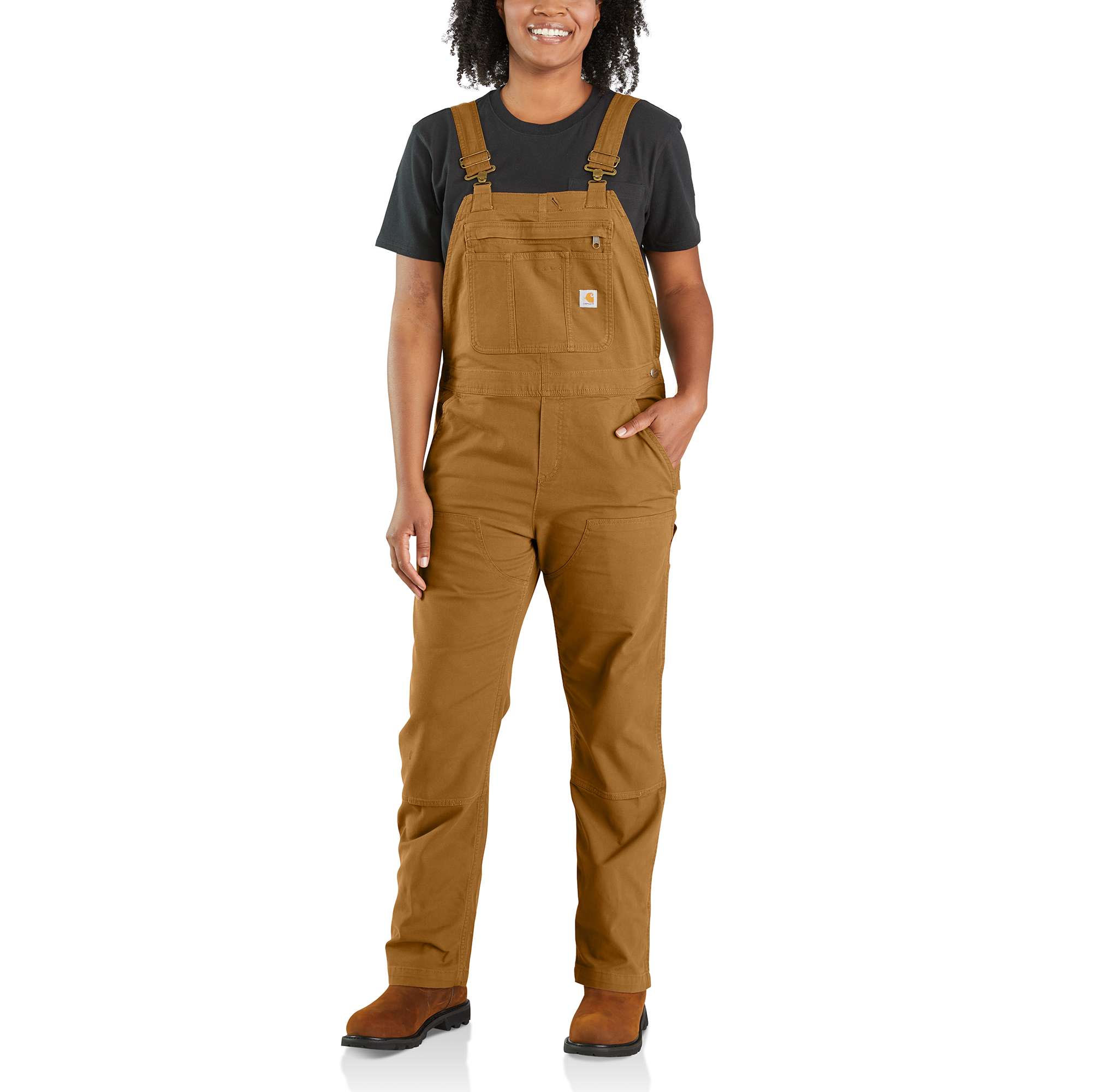 4790-women-s-rugged-flex-loose-fit-canvas-bib-overall-1.jpg Women's Rugged Flex® Loose Fit Canvas Bib Overall