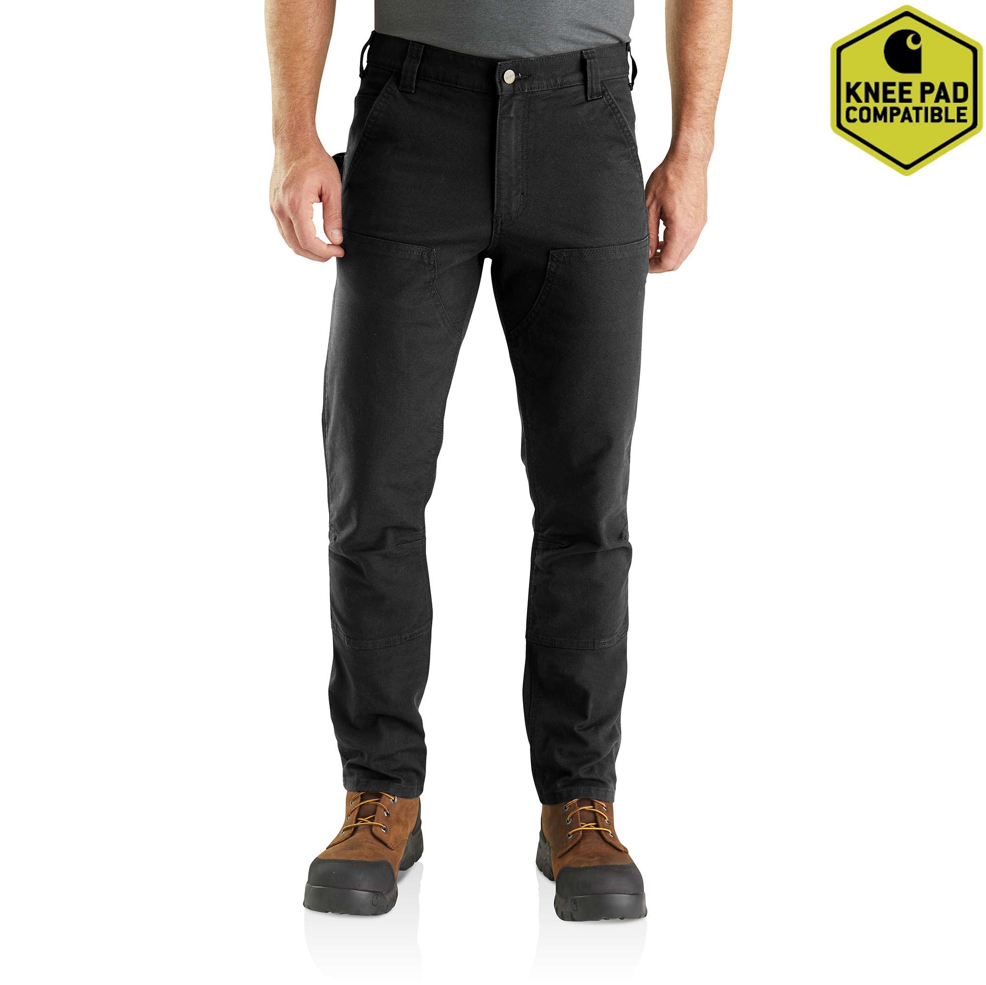 Slim Tapered Rugged Flex™ Duck Double-Front Dungaree