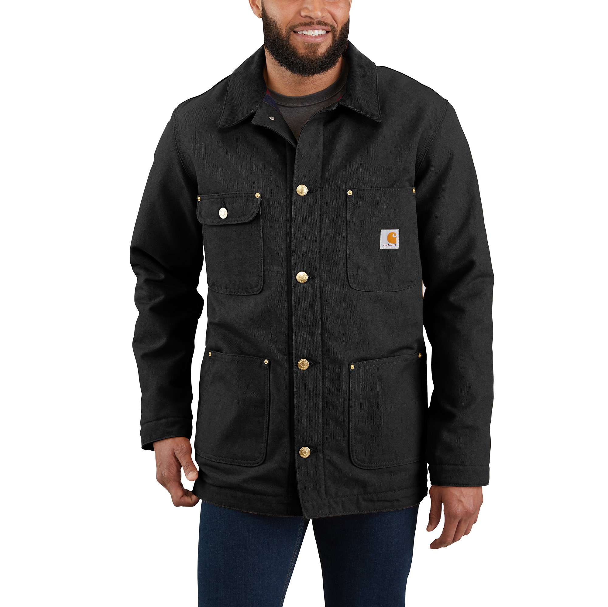 5788-loose-fit-firm-duck-blanket-lined-chore-coat-1.jpg Loose Fit Firm Duck Blanket-Lined Chore Coat