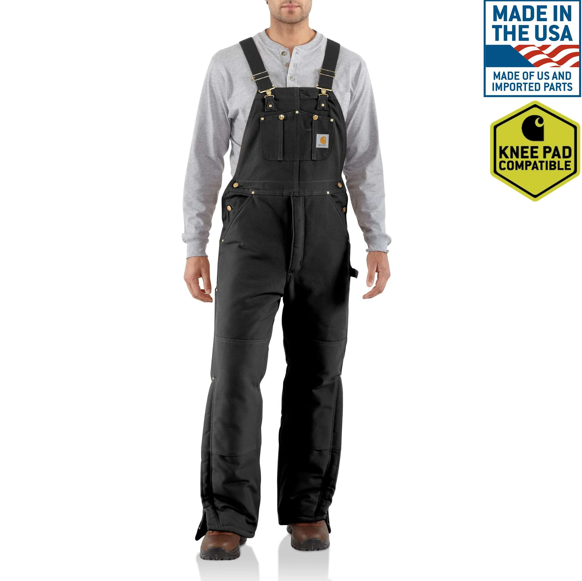 Duck Bib Overall / Arctic Quilt Lined