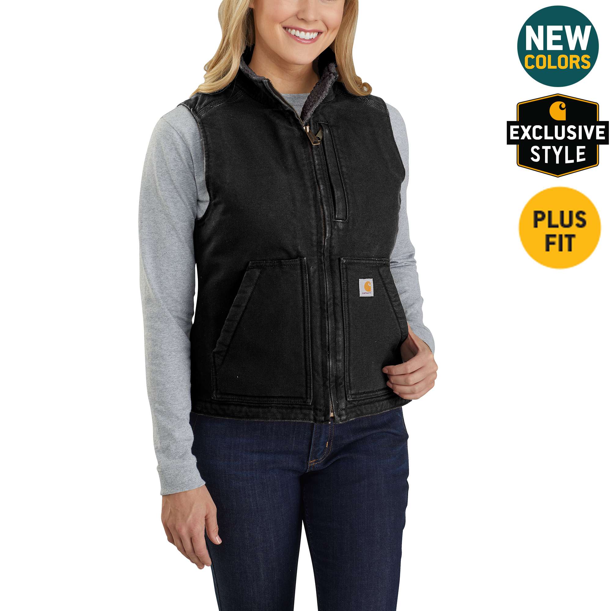 8354-washed-duck-mock-neck-vest-2.jpg Washed Duck Mock Neck Vest