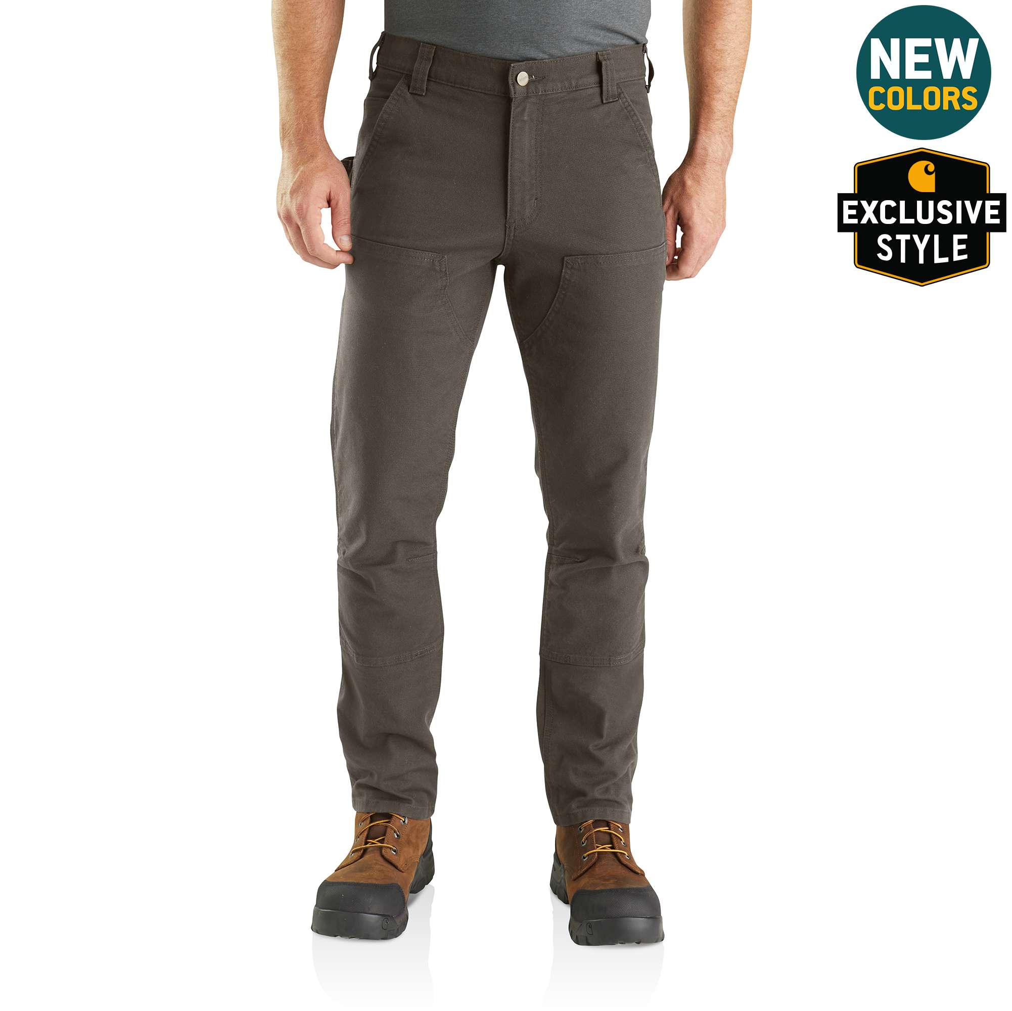 Slim Tapered Rugged Flex™ Duck Double-Front Dungaree