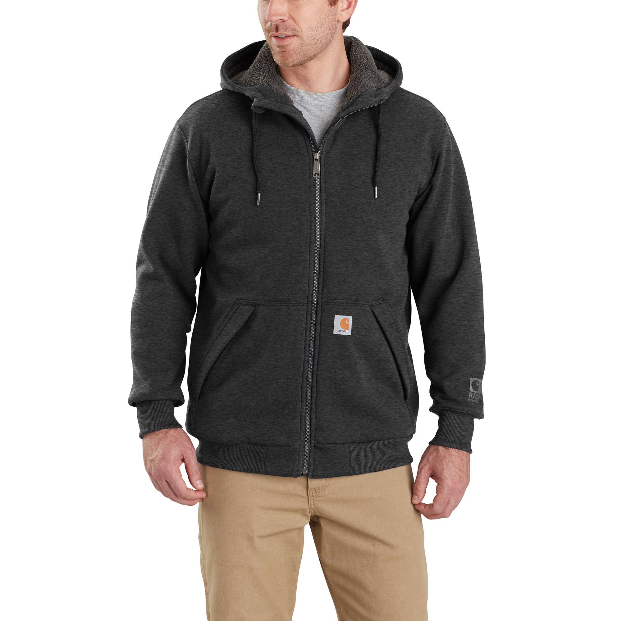 8836-rain-defender-relaxed-fit-midweight-sherpa-lined-full-zip-sweatshirt-1.jpg Rain Defender® Relaxed Fit Midweight Sherpa-Lined Full-Zip Sweatshirt