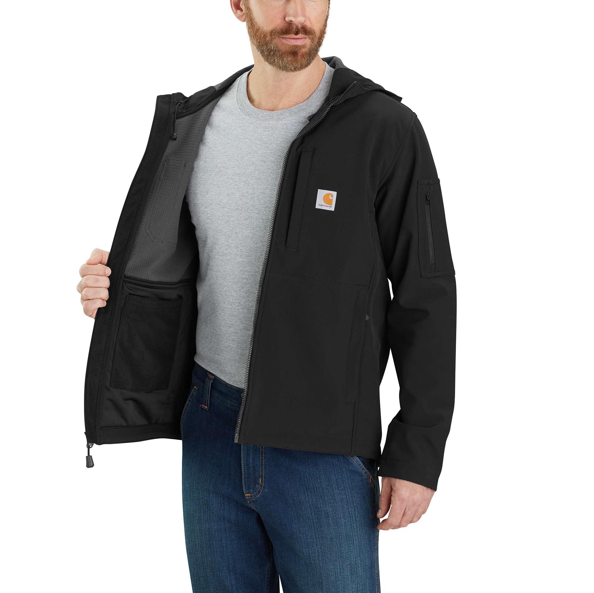 Rain Defender® Relaxed Fit Midweight Softshell Hooded Jacket