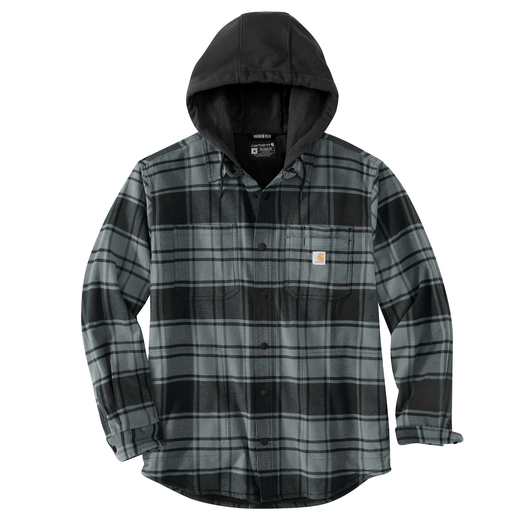 9792-rugged-flex-relaxed-fit-flannel-fleece-lined-hooded-shirt-jac-1.jpg Rugged Flex® Relaxed Fit Flannel Fleece Lined Hooded Shirt Jac