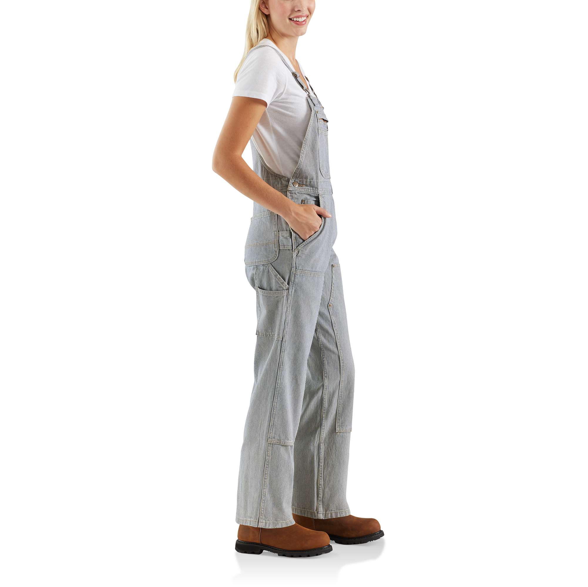 Railroad Stripe Denim Bib Overall